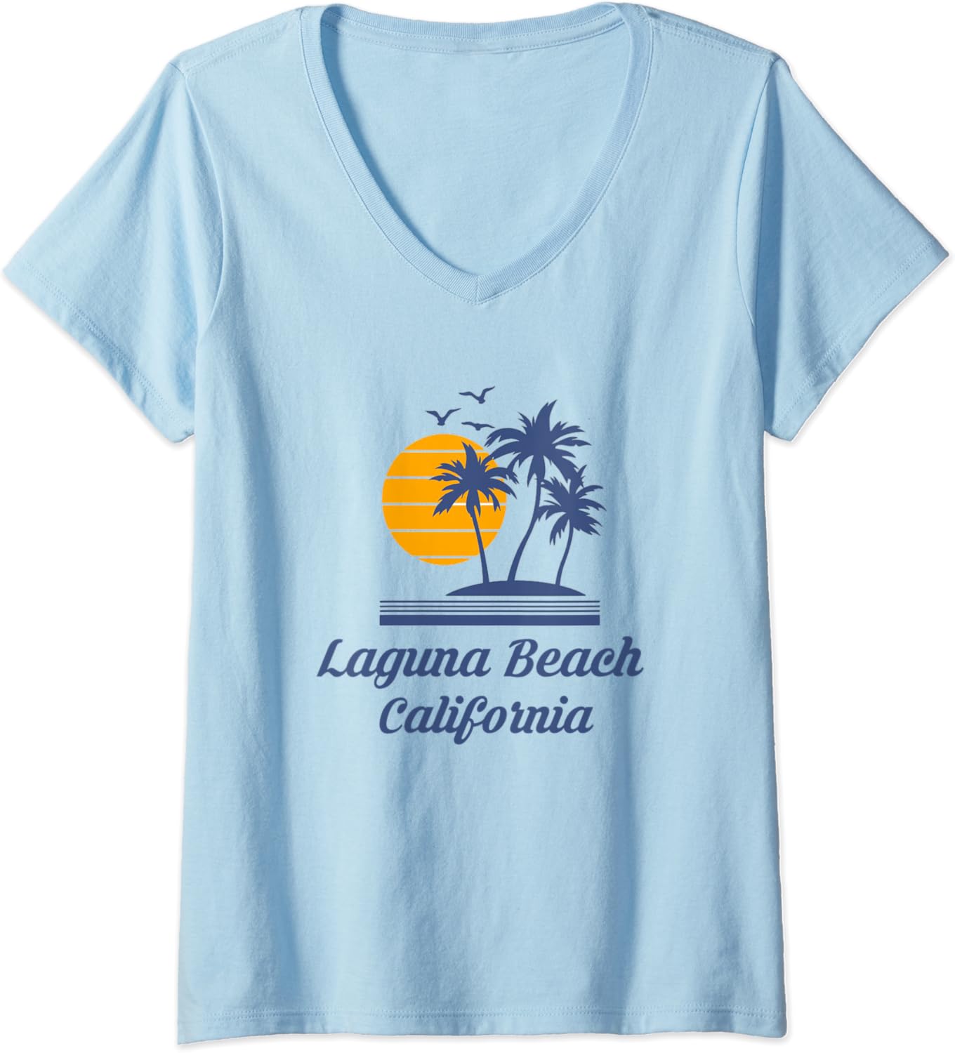 Womens Laguna Beach California CA City State Tourist VNeck